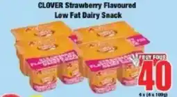 Boxer CLOVER Strawberry Flavoured Low Fat Dairy Snack offer