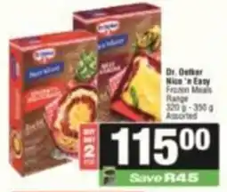 SuperSpar Dr. Oetker Nice 'n Easy Frozen Meals Assorted offer