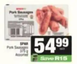 SuperSpar SPAR Pork Sausages Assorted offer