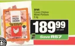 SuperSpar SPAR Frozen Chicken Mixed Portions offer