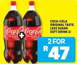 Usave Coca-Cola Original Taste Less Sugar Soft Drink offer
