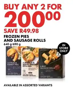 Woolworths Frozen Pies and Sausage Rolls offer