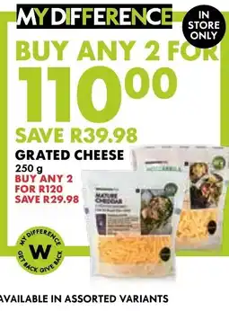 Woolworths Grated Cheese offer