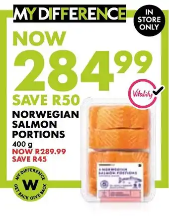 Woolworths Norwegian Salmon Portions offer