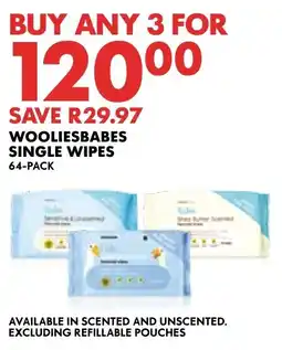 Woolworths Wooliesbabes Single Wipes offer