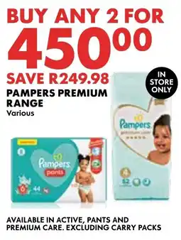 Woolworths Pampers Premium Range offer