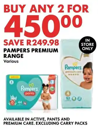 Woolworths Pampers Premium Range offer