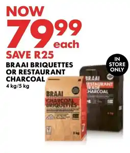 Woolworths Braai Briquettes or Restaurant Charcoal offer