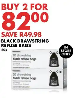Woolworths Black Drawstring Refuse Bags offer