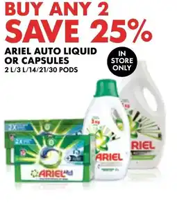 Woolworths Ariel Auto Liquid or Capsules offer