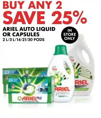 Woolworths Ariel Auto Liquid or Capsules offer