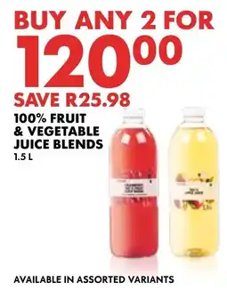 Woolworths 100% Fruit & Vegetable Juice Blends offer