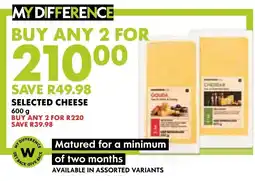 Woolworths Selected Cheese offer