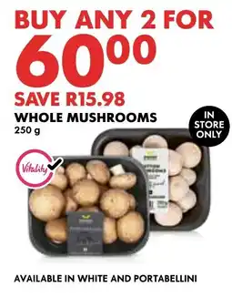 Woolworths Whole Mushrooms offer