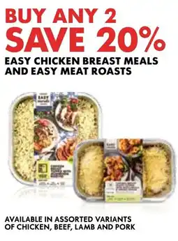 Woolworths Easy Chicken Breast Meals and Easy Meat Roasts offer