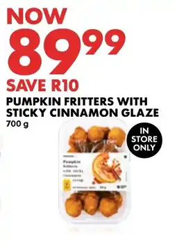 Woolworths Pumpkin Fritters with Sticky Cinnamon Glaze offer