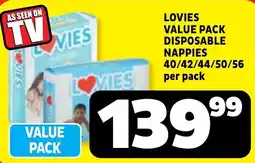 Usave Lovies Disposable Nappies offer
