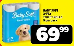 Usave Baby Soft 2-ply toilet rolls offer