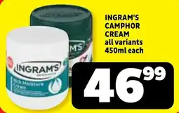 Usave INGRAM'S CAMPHOR CREAM offer
