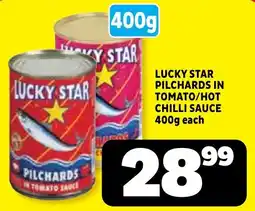 Usave Lucky Star Pilchards in Tomato Sauce offer
