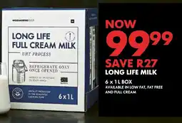 Woolworths Long Life Full Cream Milk offer