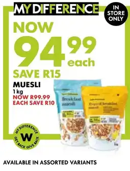 Woolworths Muesli offer