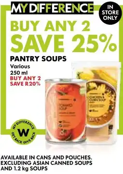 Woolworths Pantry Soups offer