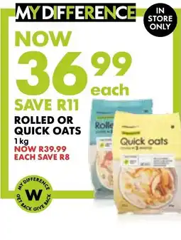 Woolworths Rolled or Quick Oats offer