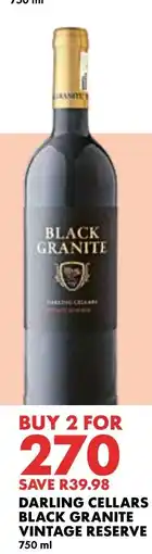 Woolworths Darling Cellars Black Granite Vintage Reserve offer