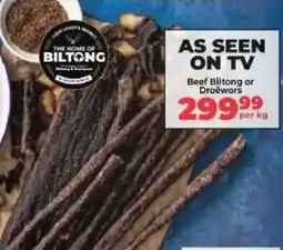 Food Lover's Market Beef Biltong or Droëwors offer