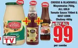 Boxer Crosse & blackwell - mayonnaise, tomato sauce & chutney offer