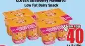 Boxer Clover - strawberry flavoured low fat dairy snack offer