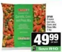 Spar Spar - frozen carrots, corn and peas mix offer