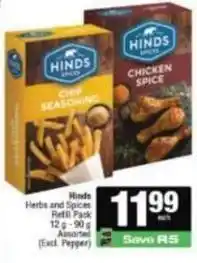 Spar Herbs and spices refill pack offer
