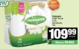 Spar Twinsaver - classic 2 ply toilet tissue offer