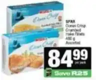 Spar Spar - ocean crisp crumbed hake fillets offer
