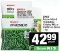 Spar Spar - frozen mixed vegetables, country mix or cut green beans offer