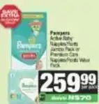 Spar Pampers - active baby nappies/pants jumbo pack or premium care nappies/pants value pack offer