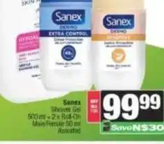 Spar Sanex - shower gel + roll-on offer