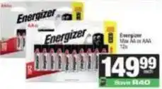 Spar Energizer - max aa or aaa offer