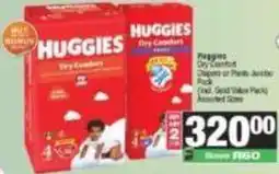 Spar Huggies - dry comfort diapers or pants jumbo pack offer