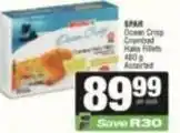 SuperSpar Spar - ocean crisp crumbed hake fillets offer
