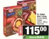 SuperSpar Dr. oetker - nice 'n easy frozen meals offer