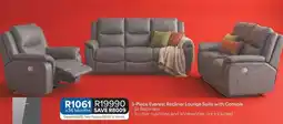 OK Furniture Everest - 3-piece recliner lounge suite with console offer