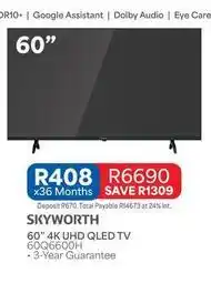 OK Furniture Skyworth - 60 4k uhd qled tv 60q6600h offer