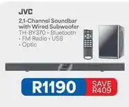 OK Furniture Jvc - 2.1-channel soundbar with wired subwoofer th-by370 offer