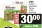SuperSpar Spar - frozen vegetable range offer