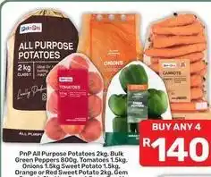 Pick n Pay All purpose potatoes, bulk green peppers, onions, sweet potato offer