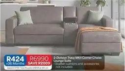 OK Furniture Total - 2-division tracy mkii corner chaise lounge suite offer