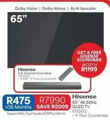 OK Furniture Hisense - 65 4k 60hz qled tv 65q6q offer